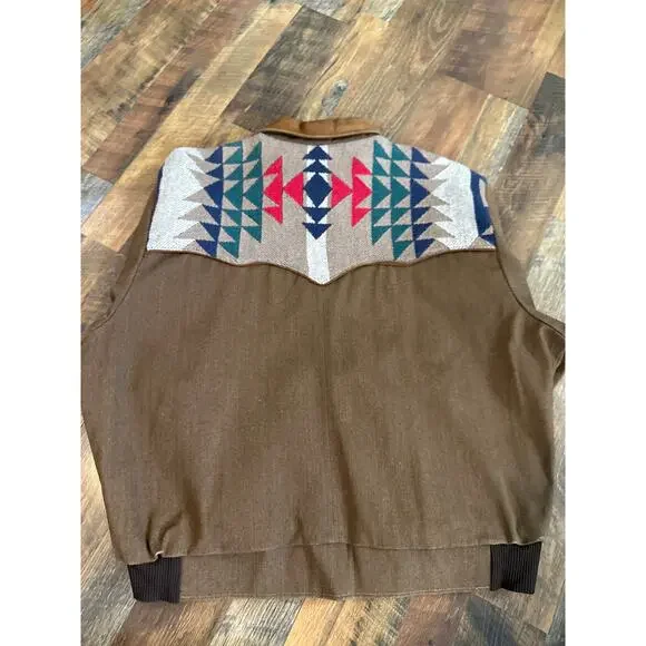Vintage Pioneer Wear Western Aztec USA Jacket Size XL